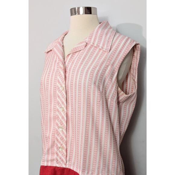 Country Miss Red/White 60s Romper - Picture 6 of 8